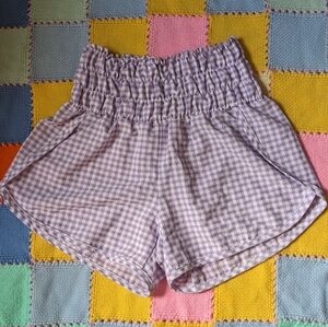 Gingham Purple Shorts